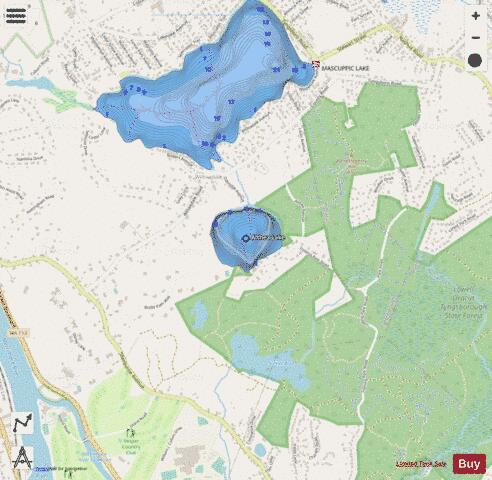 Althea Lake depth contour Map - i-Boating App - Streets