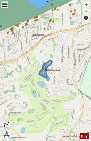 Blueberry Pond depth contour Map - i-Boating App - Streets