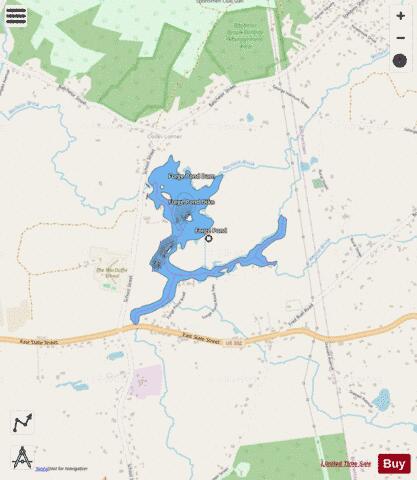 Forge Pond depth contour Map - i-Boating App - Streets