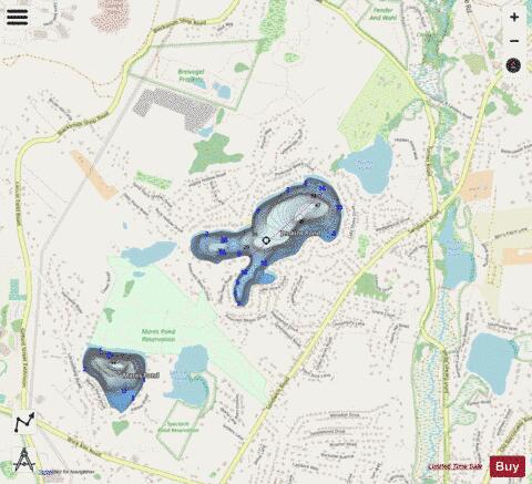 Jenkins Pond depth contour Map - i-Boating App - Streets