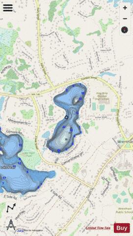 Lake Archer depth contour Map - i-Boating App - Streets