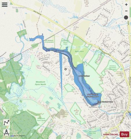 Lake Gardner depth contour Map - i-Boating App - Streets