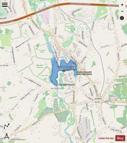 Lake Ripple depth contour Map - i-Boating App - Streets