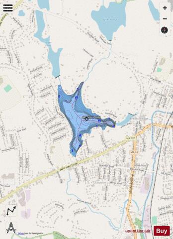 Merino Pond depth contour Map - i-Boating App - Streets