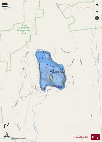 Norwich Pond depth contour Map - i-Boating App - Streets
