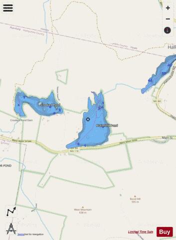 Plainfield Pond depth contour Map - i-Boating App - Streets
