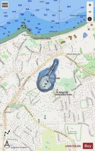 Scargo Lake depth contour Map - i-Boating App - Streets