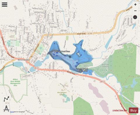 Whitney Pond depth contour Map - i-Boating App - Streets