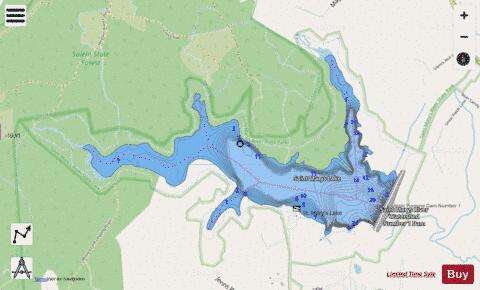 St Marys Lake depth contour Map - i-Boating App - Streets