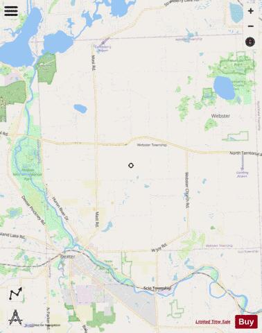 Base Lake ,Livingston depth contour Map - i-Boating App - Streets