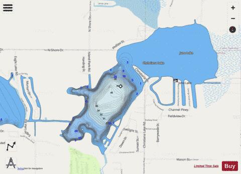 Christiann Lake depth contour Map - i-Boating App - Streets