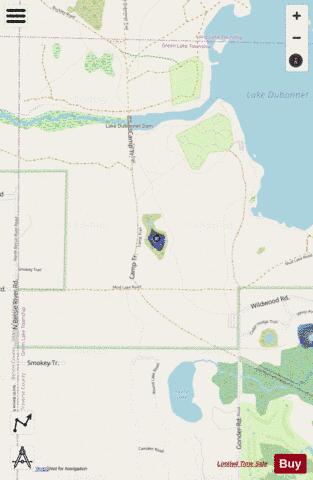 Christmas Tree Lake depth contour Map - i-Boating App - Streets