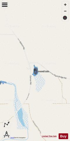 Cornwall Lake ,Cheboygan depth contour Map - i-Boating App - Streets