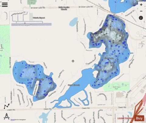 Crooked Lake Genesee Its ,Silver depth contour Map - i-Boating App - Streets