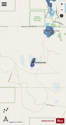 Deadmans Lake ,Kalkaska depth contour Map - i-Boating App - Streets