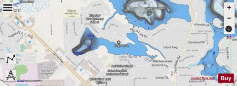 Eagle Lake ,Oakland depth contour Map - i-Boating App - Streets