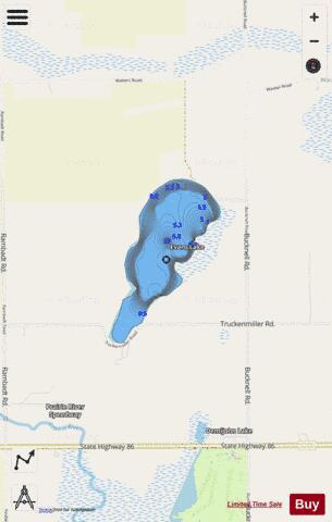 Evans Lake St  ,Joseph depth contour Map - i-Boating App - Streets