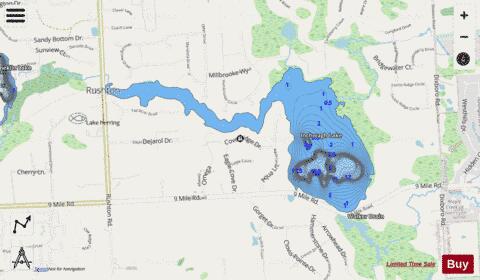 Inchwagh Lake ,Livingston depth contour Map - i-Boating App - Streets