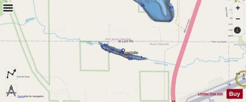 Lant Lake depth contour Map - i-Boating App - Streets
