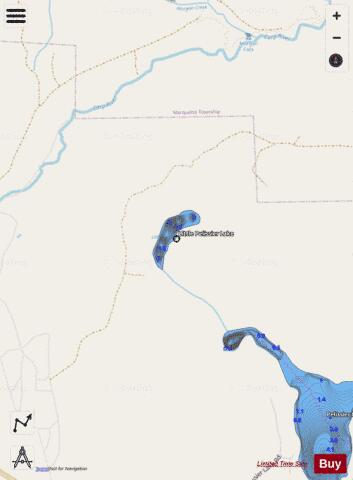 Little Pelesier Lake depth contour Map - i-Boating App - Streets