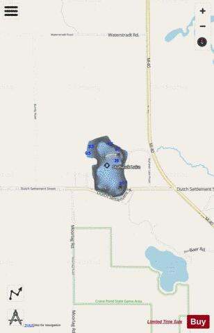 Skyhawk Lake depth contour Map - i-Boating App - Streets