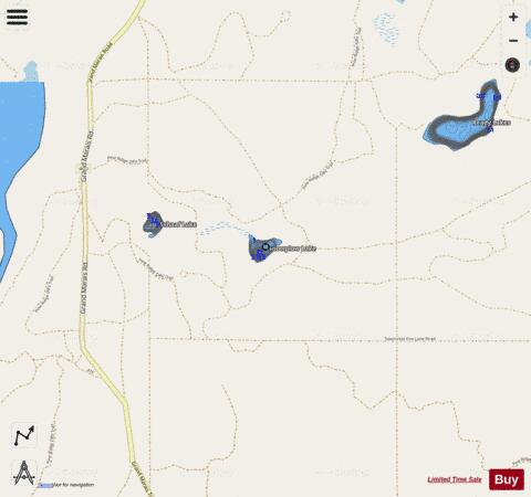Snowplow Lake depth contour Map - i-Boating App - Streets