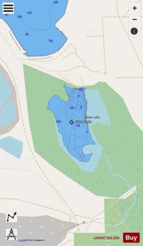 Swan Presque ,Isle depth contour Map - i-Boating App - Streets