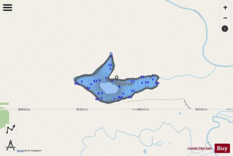 Mandy Lake depth contour Map - i-Boating App - Streets