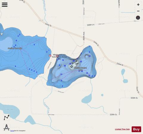 Section Twelve Lake depth contour Map - i-Boating App - Streets