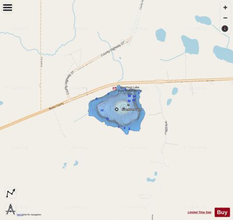 Sivertson Lake depth contour Map - i-Boating App - Streets