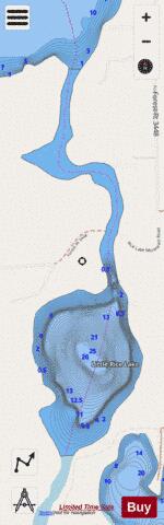 Little Rice Lake + depth contour Map - i-Boating App - Streets