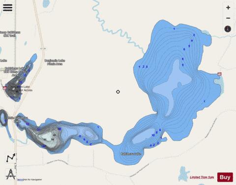 Rabideau Lake depth contour Map - i-Boating App - Streets