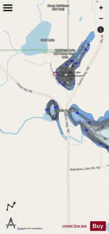 Little Rabideau Lake depth contour Map - i-Boating App - Streets