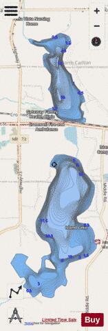 Island Lake + depth contour Map - i-Boating App - Streets
