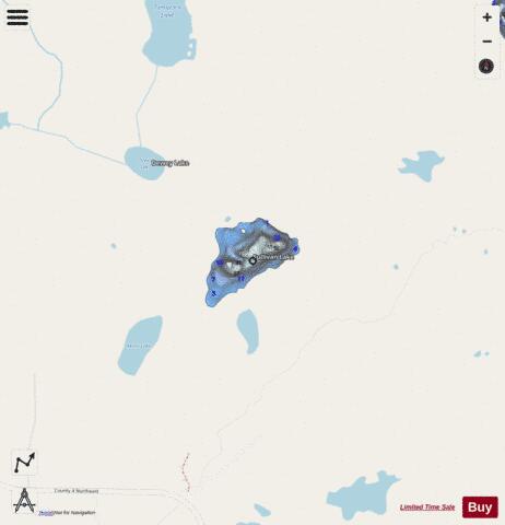 Sullivan Lake depth contour Map - i-Boating App - Streets