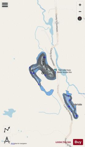 Tidd Lake depth contour Map - i-Boating App - Streets
