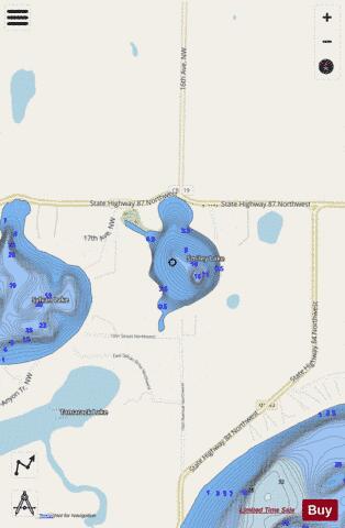 Smiley Lake depth contour Map - i-Boating App - Streets
