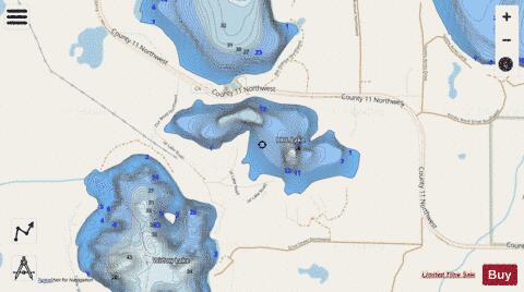 I X L Lake depth contour Map - i-Boating App - Streets