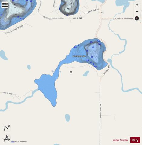 Brockway Lake depth contour Map - i-Boating App - Streets