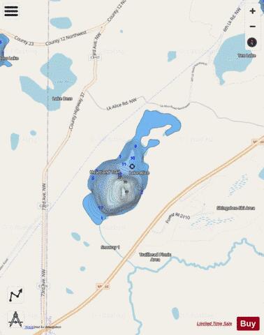 Lake Alice depth contour Map - i-Boating App - Streets