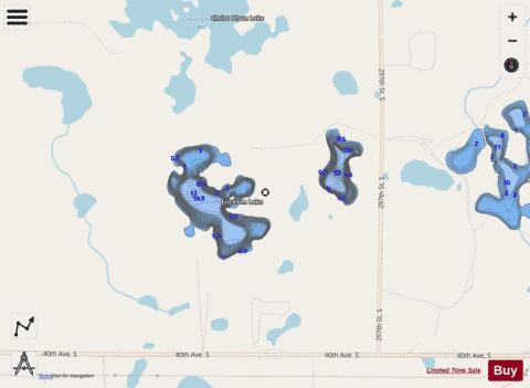 Erickson Lake + depth contour Map - i-Boating App - Streets
