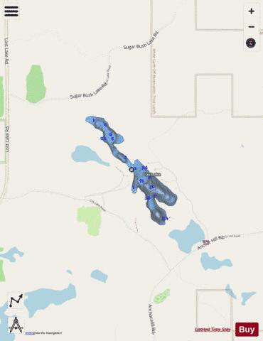 Cox Lake depth contour Map - i-Boating App - Streets