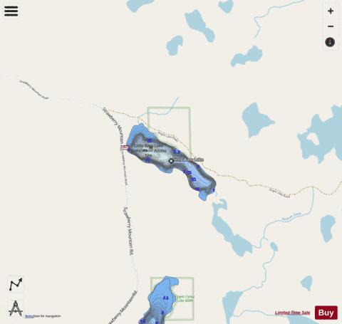 Little Bass Lake depth contour Map - i-Boating App - Streets