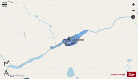 Stevens Lake depth contour Map - i-Boating App - Streets