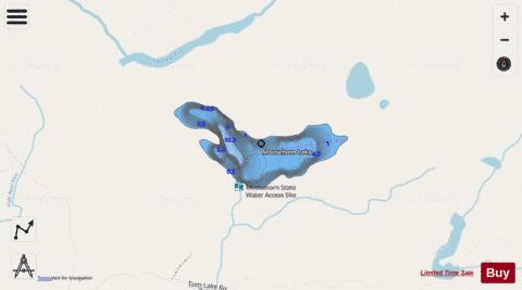 Moosehorn Lake depth contour Map - i-Boating App - Streets