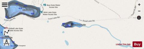 Scabbard Lake depth contour Map - i-Boating App - Streets