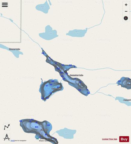 Cucumber Lake depth contour Map - i-Boating App - Streets