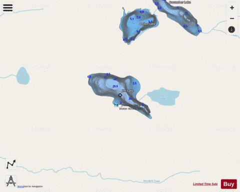 Jim Lake depth contour Map - i-Boating App - Streets