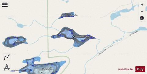 Dislocation Lake depth contour Map - i-Boating App - Streets