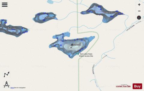 Ram Lake depth contour Map - i-Boating App - Streets